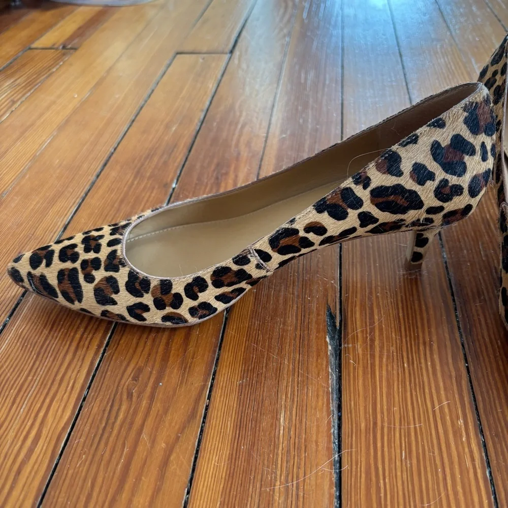 J. Crew Leopard Print Women's Pointed Heels Size 8 - Picture 3 of 6